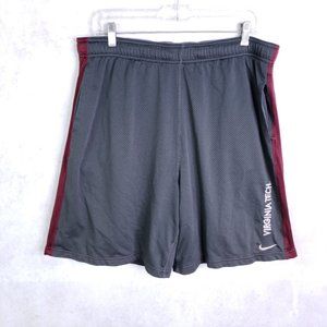 Nike Dri-Fit Virginia Tech Men's Large Mesh Basketball Shorts, Gray Maroon 8.5"
